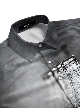 men's short sleeve shirt side view