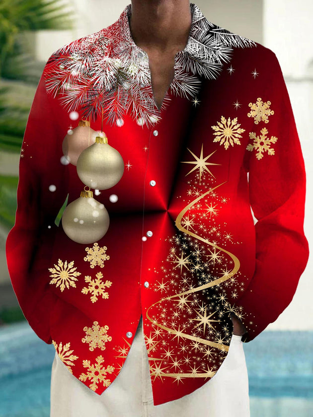 men's Christmas shirt front view holiday party