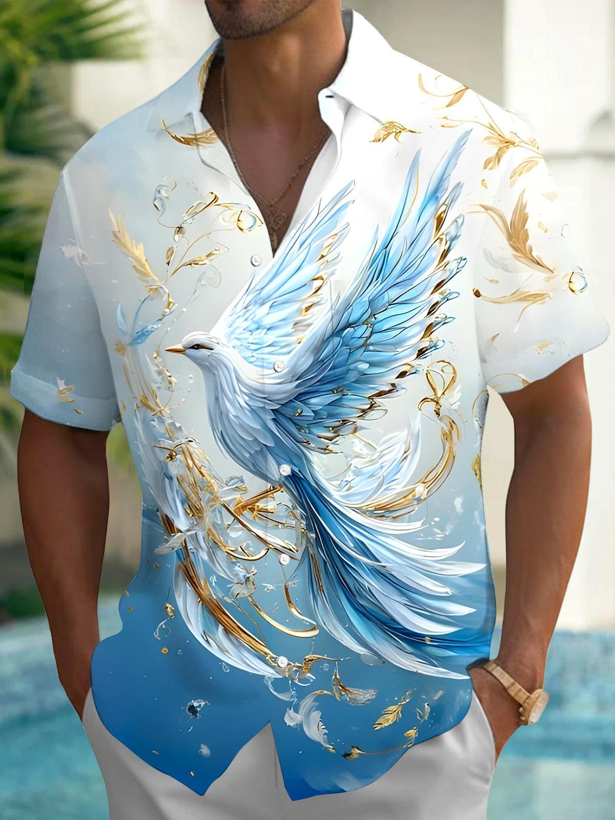 Bird Men's Pocket Short Sleeve Shirts