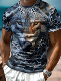 Wolf Round Neck Short Sleeve Men's T-shirt
