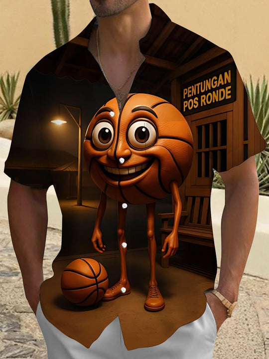 men's basketball print shirt front view