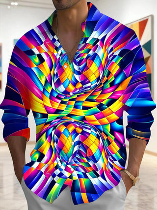 men's tie dye shirt front view