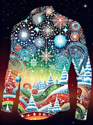 men's Christmas shirt front view holiday party