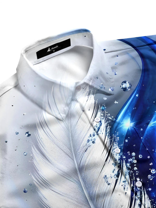 men's Native American pattern shirt side view
