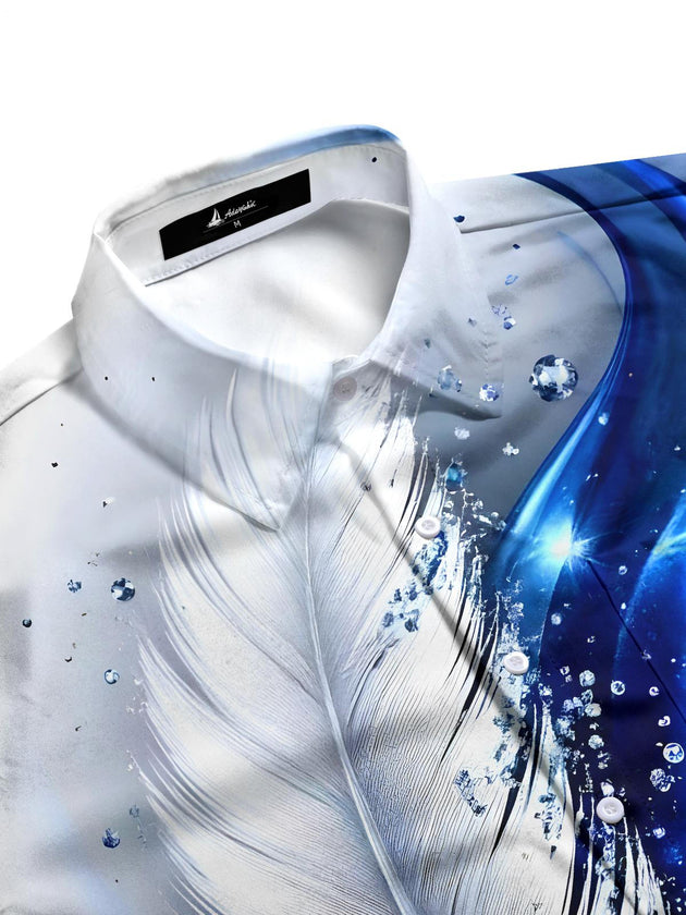 men's Native American pattern shirt side view