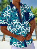 Coconut Tree Men's Pocket Short Sleeve Shirts