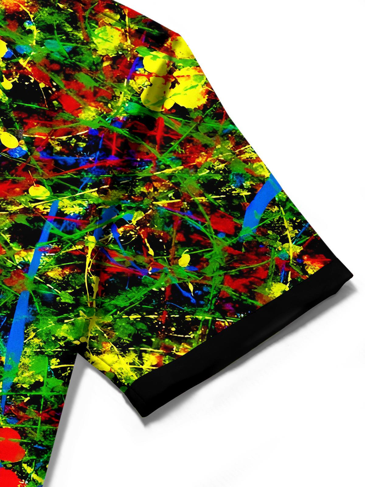 Tie Dye Men's Pocket Long Sleeve Shirts