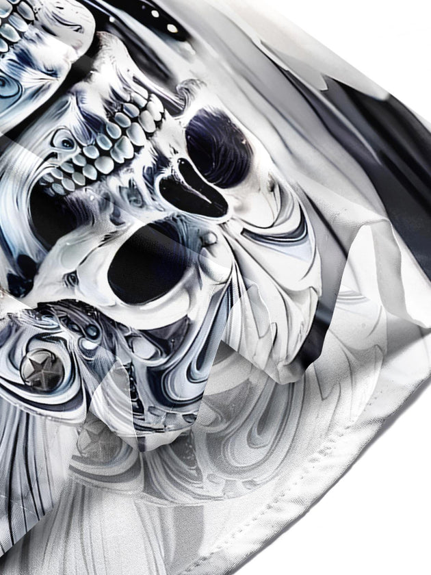 men's skull print shirt summer vacation