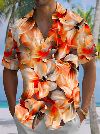 men's floral shirt front view