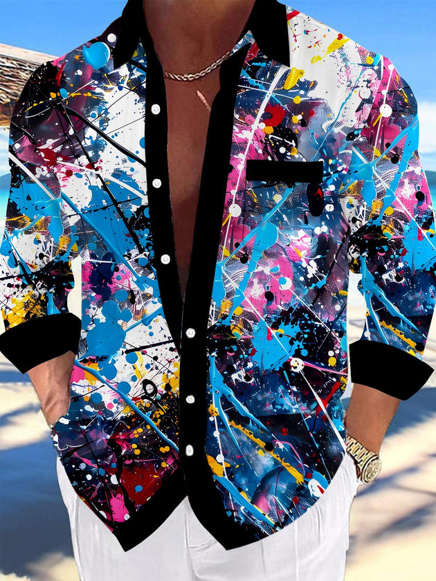 men's tie dye shirt front view
