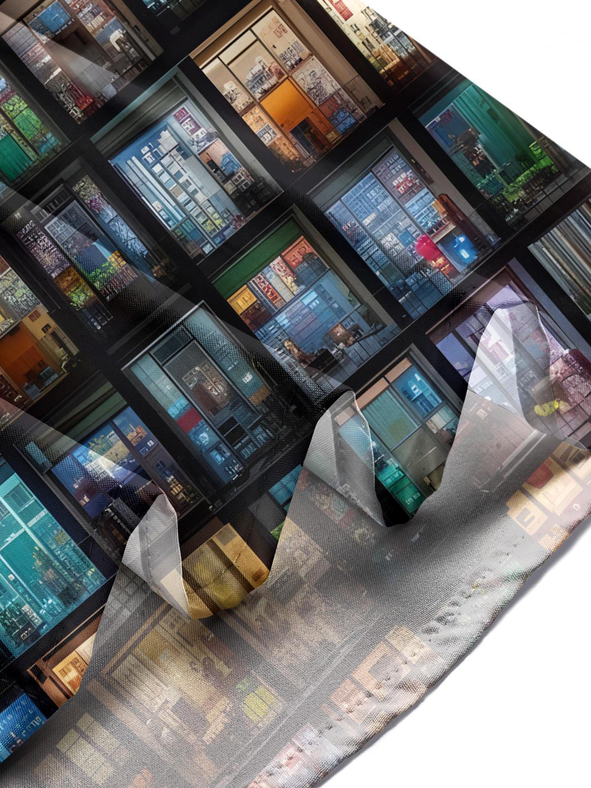 Balcony Print Men's Pocket Short Sleeve Shirts