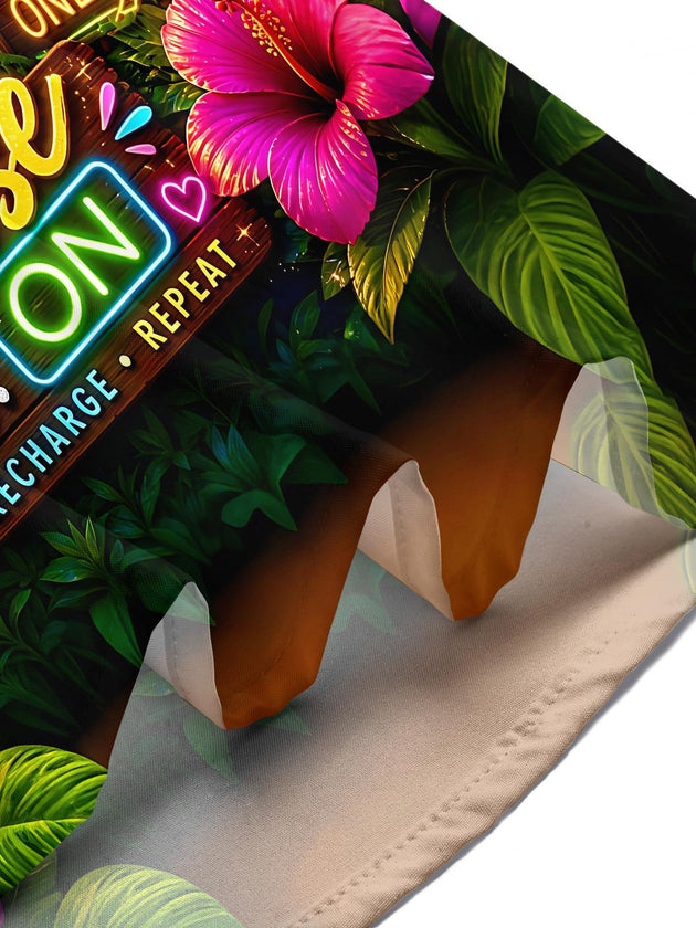 Vacation Tropical Dinosaur Party Hawaiian Men's Pocket Short Sleeve Shirts