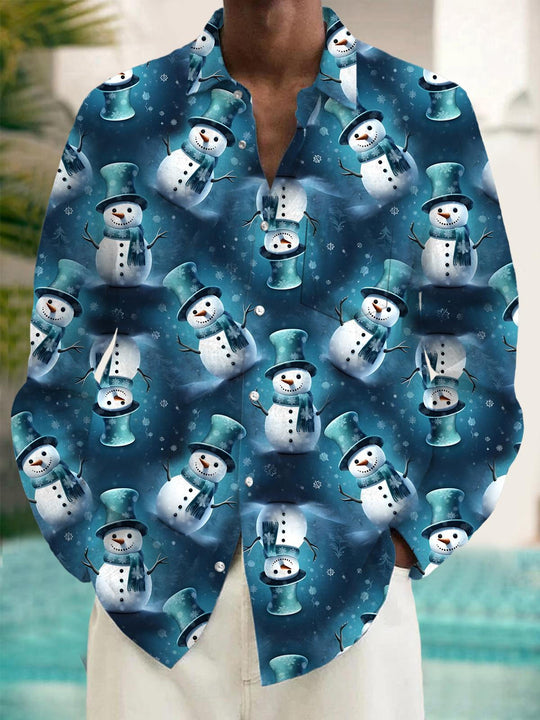 men's Christmas shirt front view holiday party