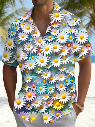 men's floral shirt front view
