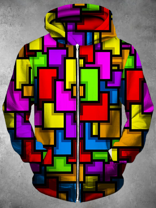 men's colorful graphic sweatshirt shirt front view