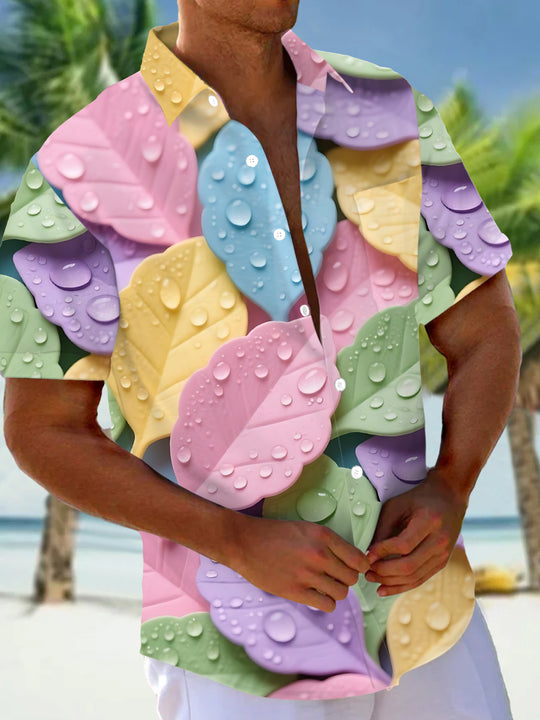 men's colorful shirt front view