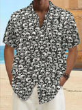 Skull Men's Pocket Short Sleeve Shirts