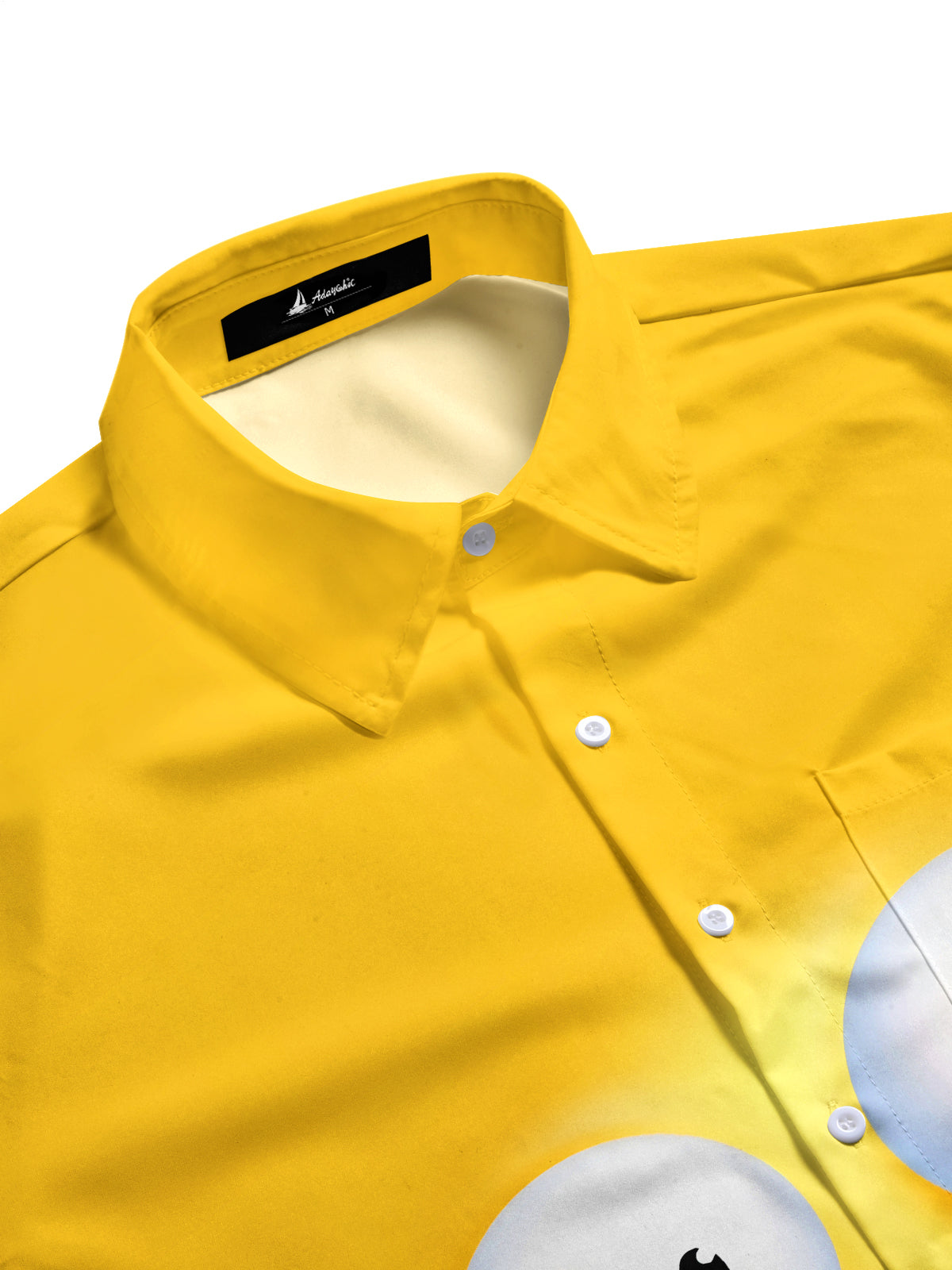 Funny Zipper Shut-up Expression Men's Pocket Long Sleeve Shirts