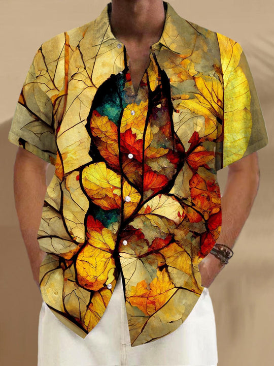 men's patterned sweater shirt front view