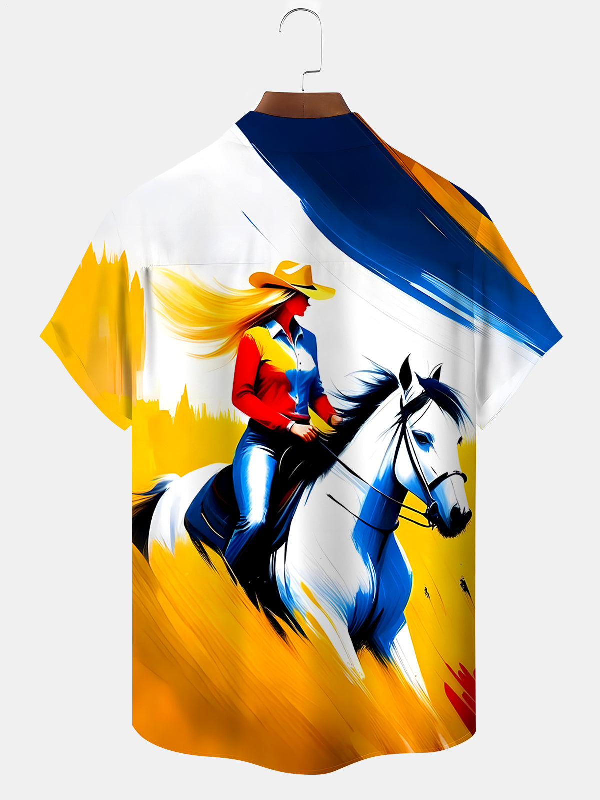 Horse Men's Pocket Short Sleeve Shirts