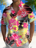 Floral Men's Pocket Short Sleeve Shirts