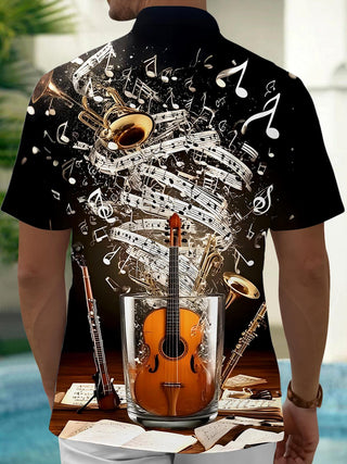 men's band shirt back view