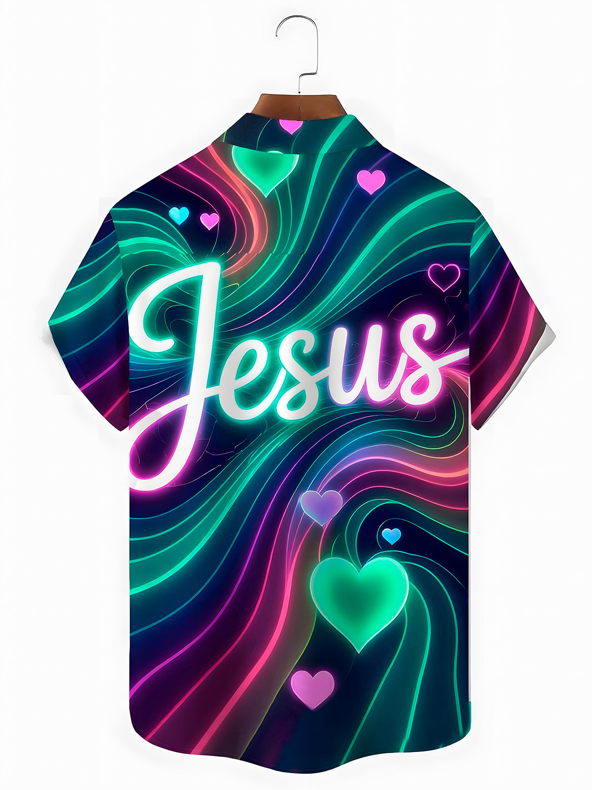 Jesus Abstract Men's Pocket Short Sleeve Shirts