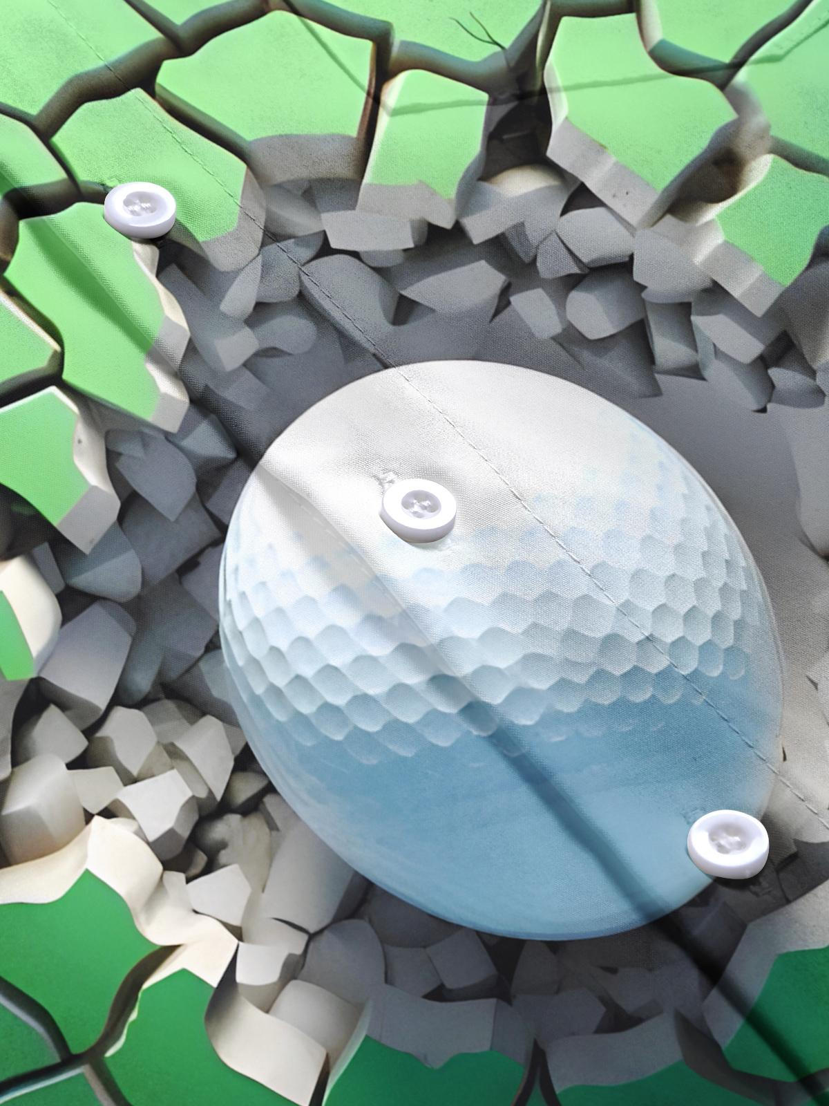 Golf Ball In The Crack Men's Pocket Short Sleeve Shirts