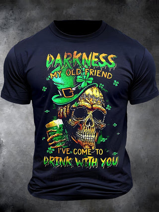 men's skeleton pattern graphic t-shirt back view