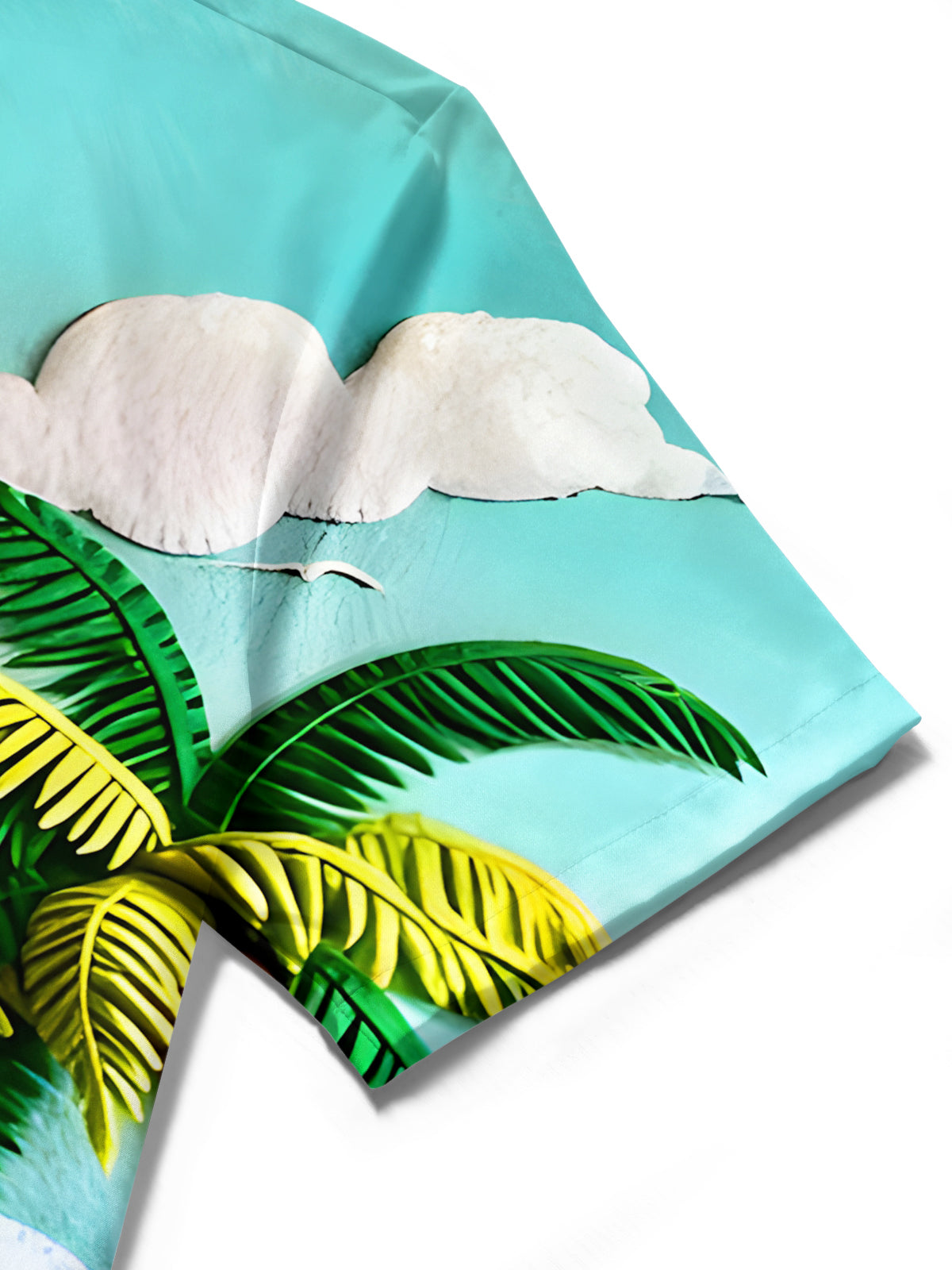 Hawaiian Coconut Trees Beach Hammock Men's Pocket Short Sleeve Shirts