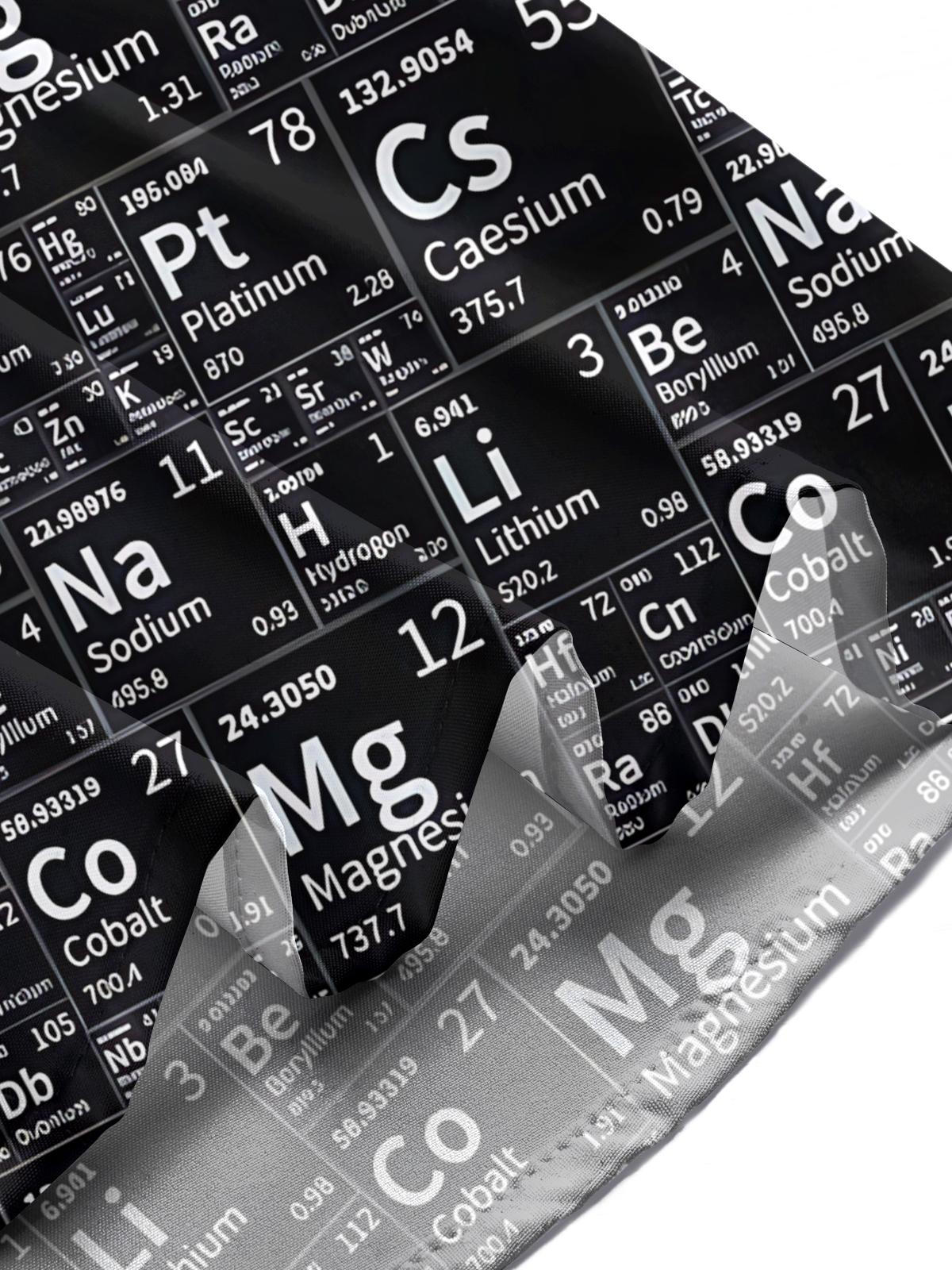 Periodic Table Print Men's Pocket Long Sleeve Shirts