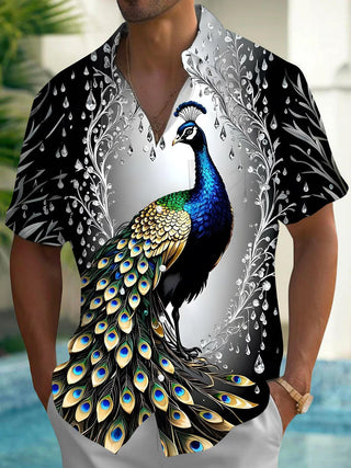 men's floral shirt front view