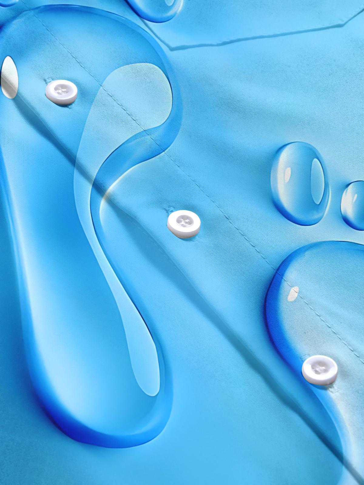 Footprint Print Men's Pocket Short Sleeve Shirts