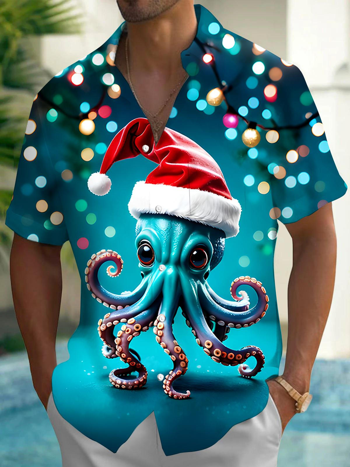 Octopus Men's Pocket Short Sleeve Shirts