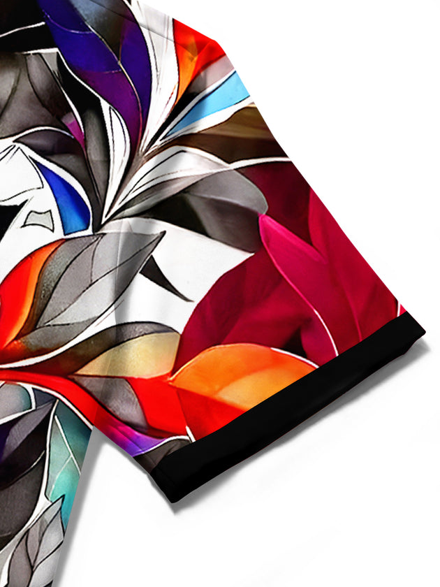 men's Hawaiian shirt close-up short sleeve