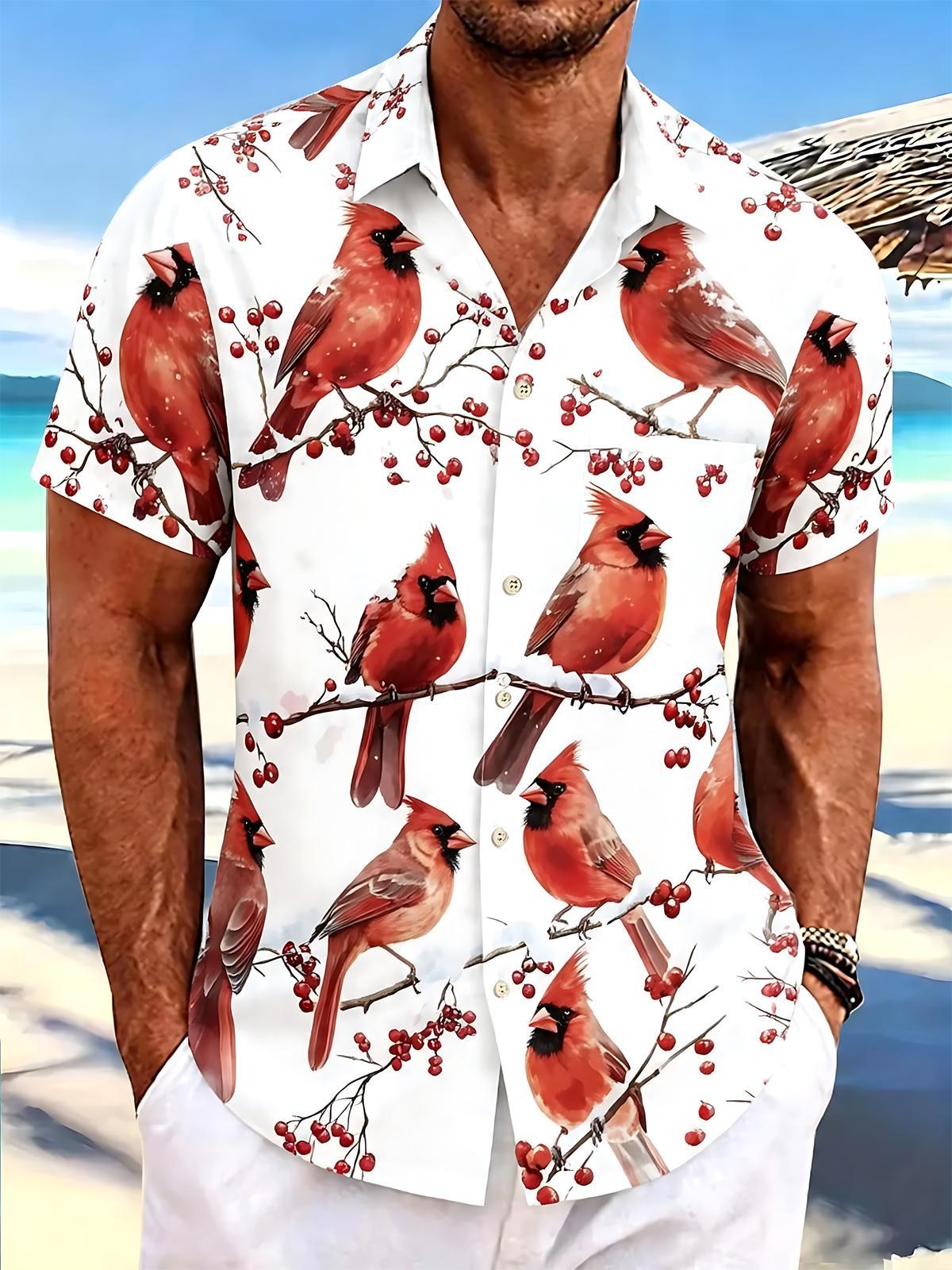 men's red shirt front view