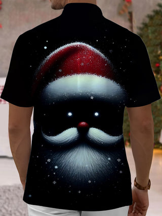 men's holiday shirt back view