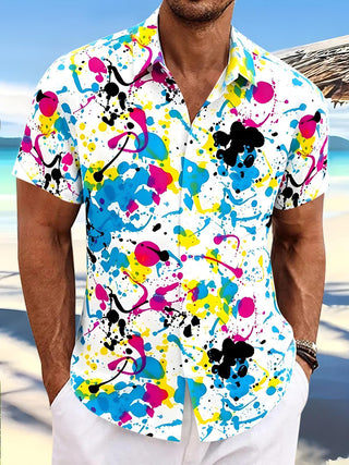 men's tie dye shirt front view