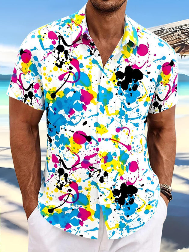 men's tie dye shirt front view