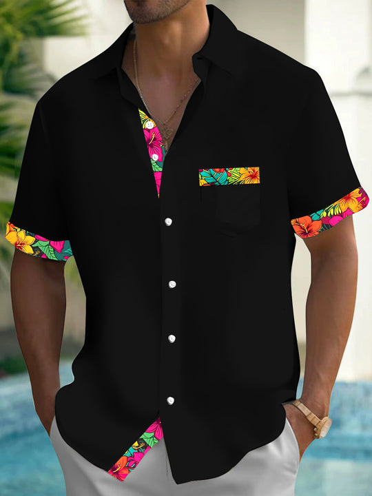 men's floral shirt front view