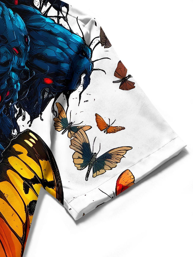 men's butterfly print shirt summer vacation