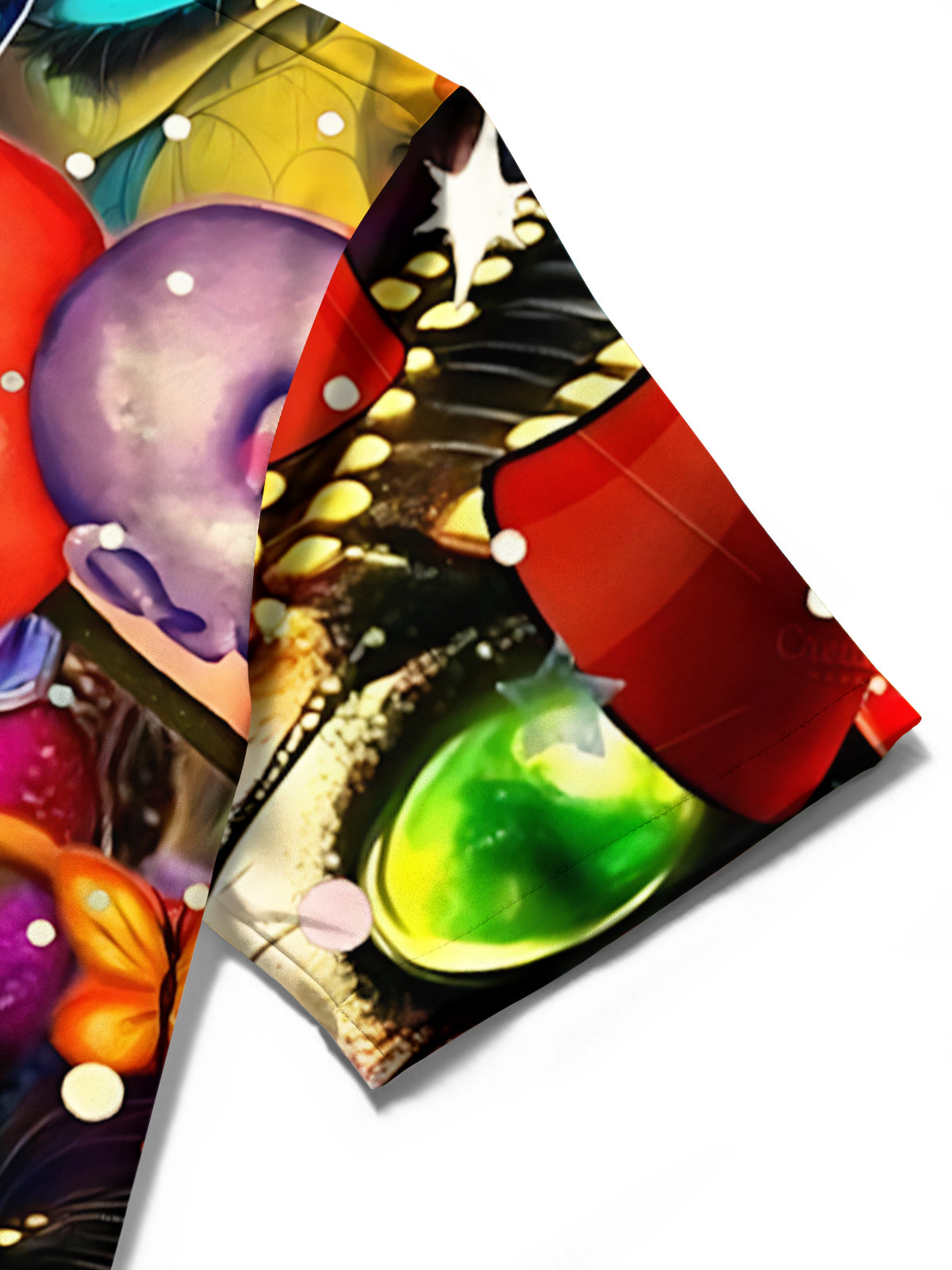 Abstract Face Print Men's Pocket Short Sleeve Shirts