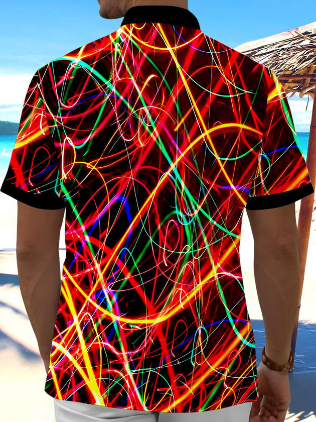 Men's tie dye short sleeve shirt back view