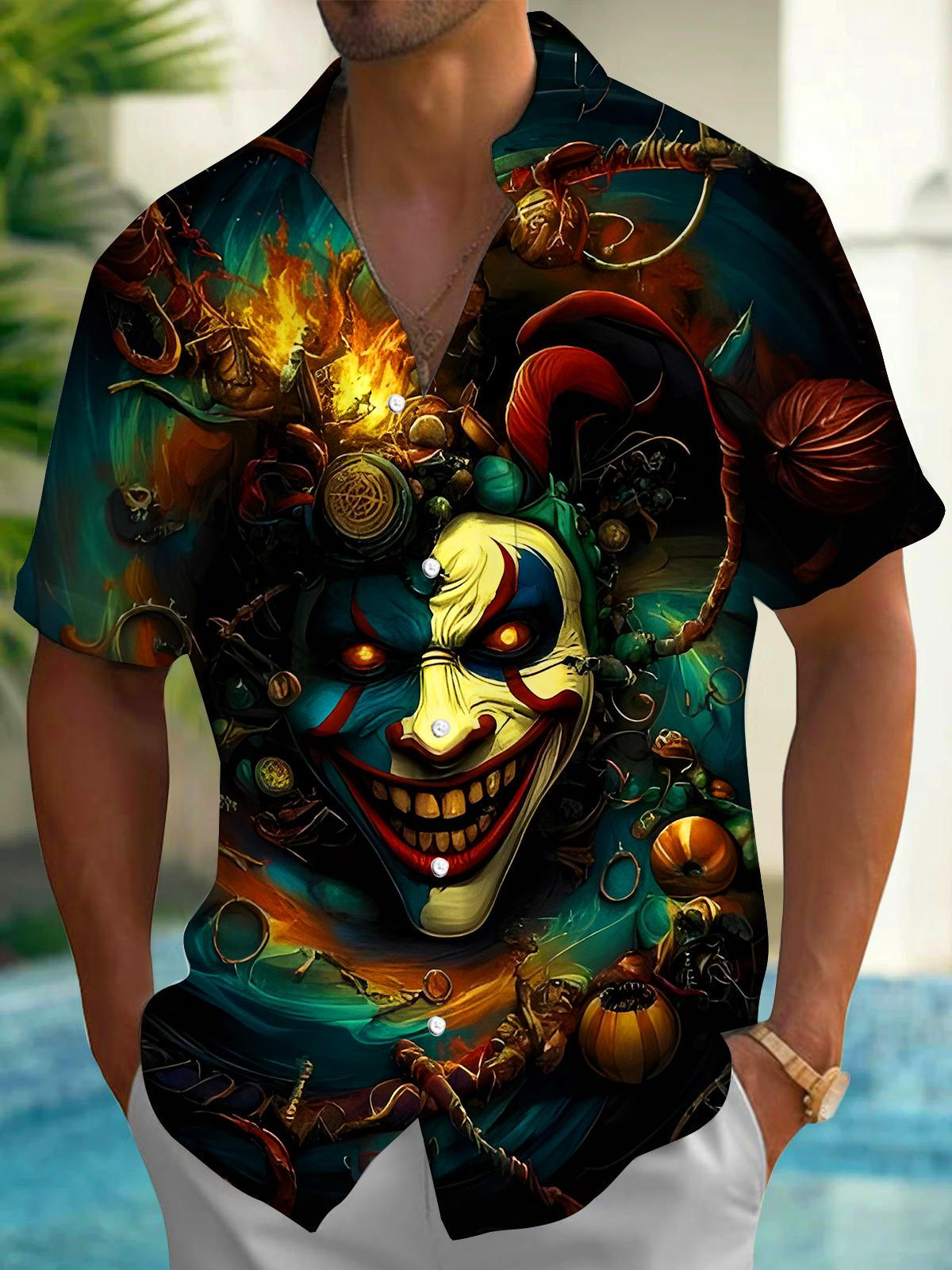 Funny Joker Men's Pocket Short Sleeve Shirts