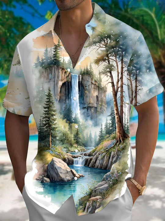 men's patterned sweater shirt front view