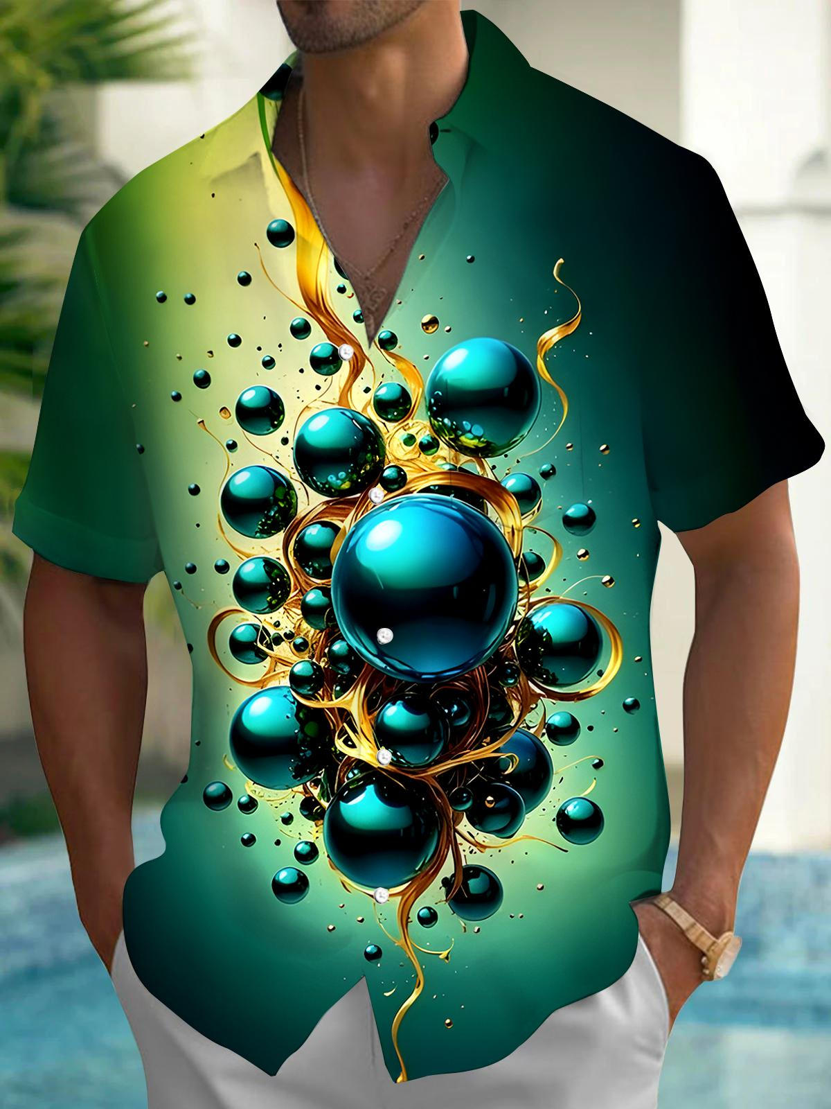 Geometry Men's Pocket Short Sleeve Shirts