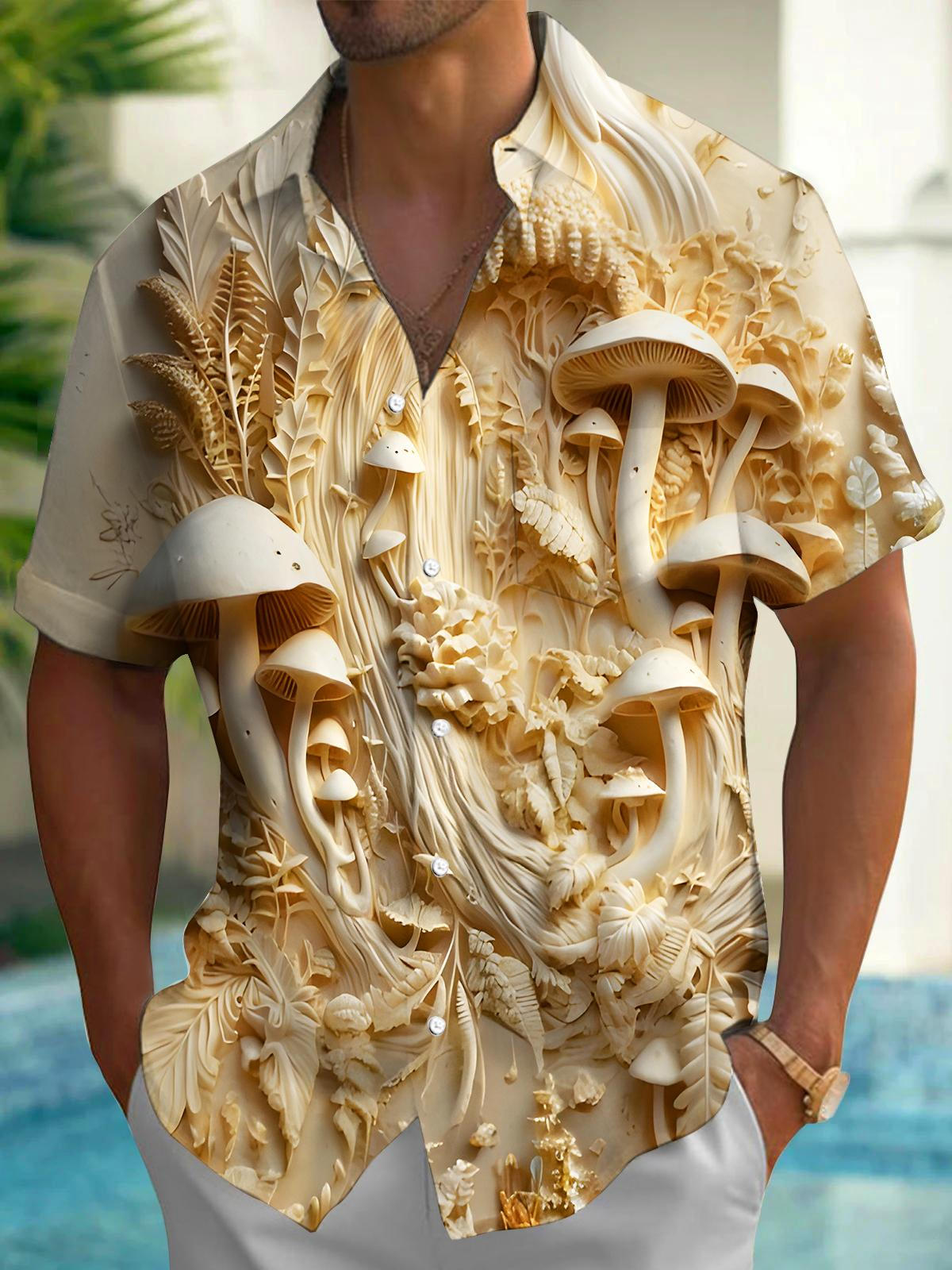 Mushroom Relief Men's Pocket Short Sleeve Shirts