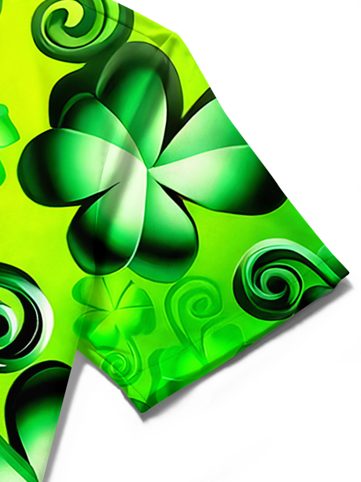 St. Patrick's Day Leaf Men's Pocket Short Sleeve Shirts