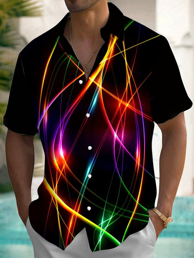men's gradient print shirt front view