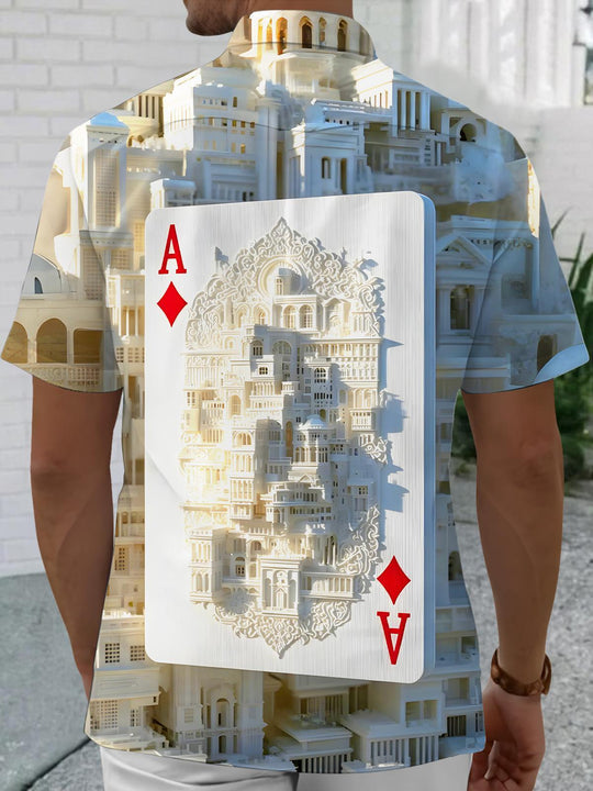 men's artistic design shirt back view